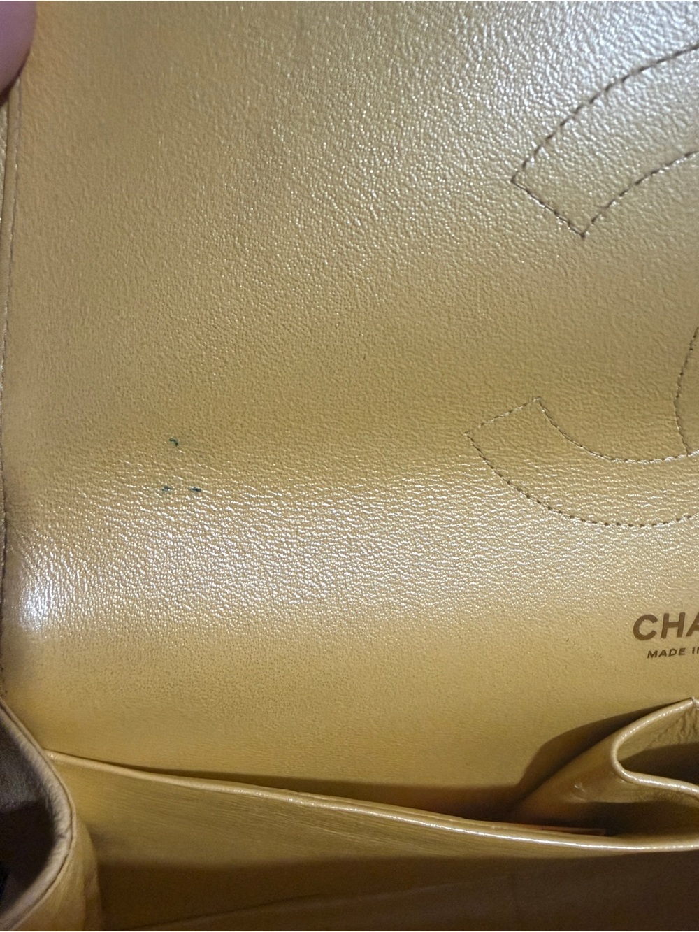 Chanel Yellow Iridescent Quilted Caviar Double Flap Bag - Picture 15 of 15